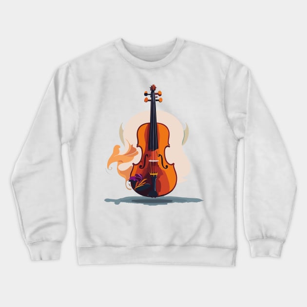 Cute Violin Crewneck Sweatshirt by SpriteGuy95